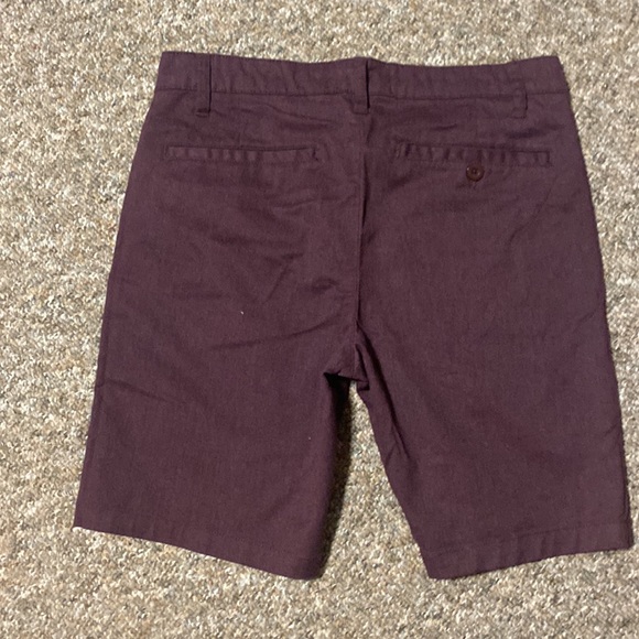 Burgundy stretch chino shorts - Picture 2 of 3